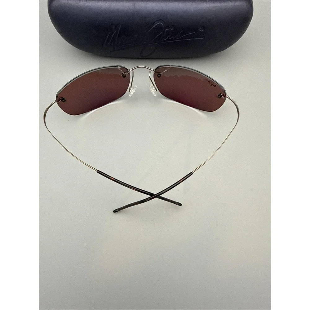 RARE Maui Jim MJ-SPORT  MJ-502-02  PURE TITANIUM Frames/Rimless includes MJ Case